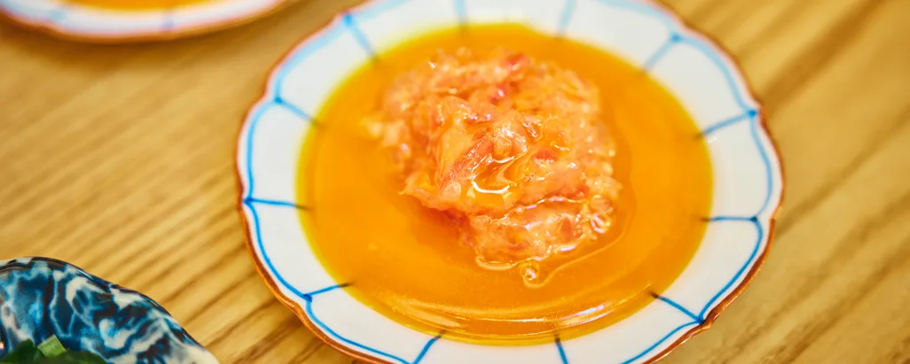 マグロのたたき 黄身醤油